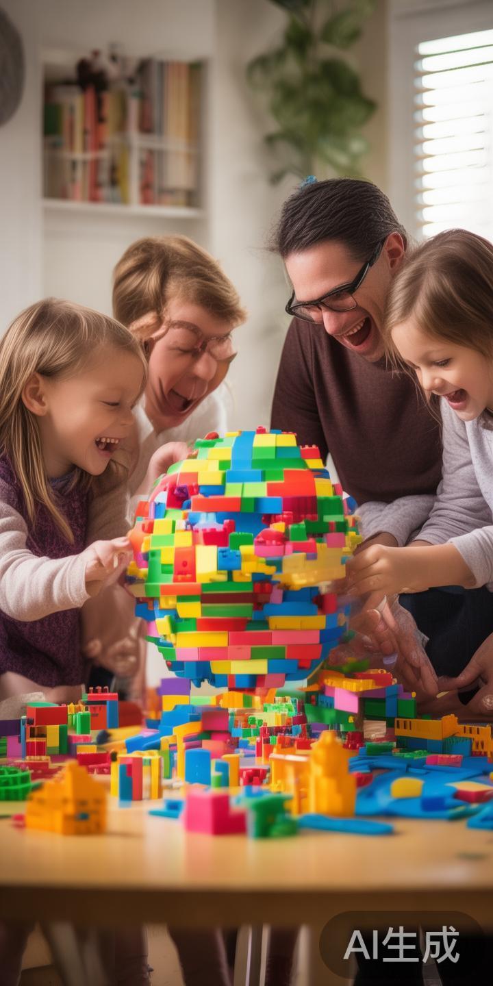 多变蛋除了适合孩子独立玩耍，还可以成为家庭互动的桥