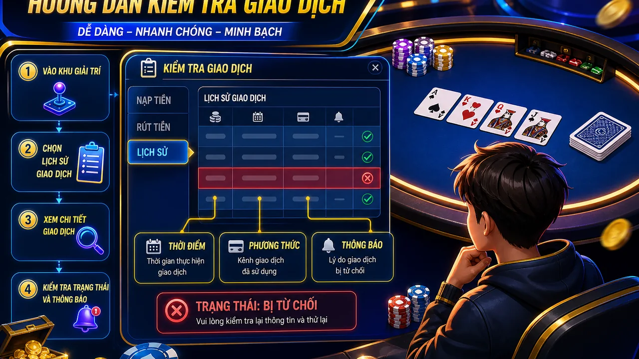 Học trò chơi bàn: cần chuẩn bị gì khi giao dịch 789bet bị từ chối?